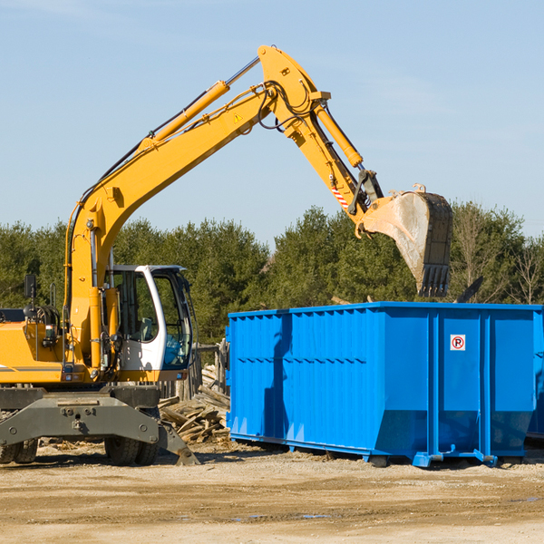 what size residential dumpster rentals are available in New Richmond West Virginia